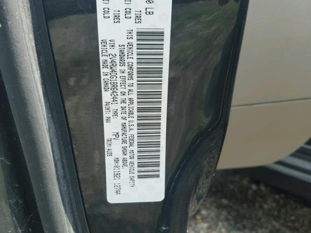 2V4RW4DG1BR642441 - 2011 VOLKSWAGEN ROUTAN S GRAY photo 10