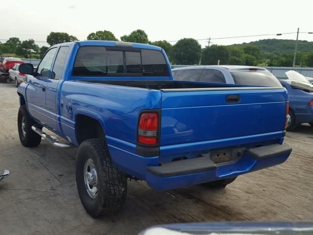 3B7KF23W4XG209394 - 1999 DODGE RAM 2500 BLUE photo 3