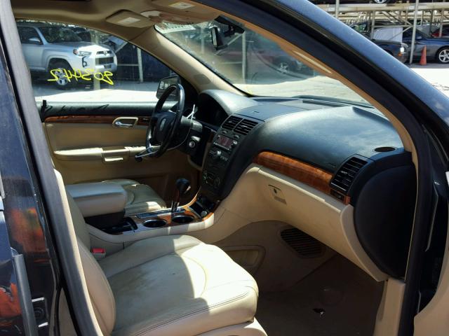 5GZEV33777J137831 - 2007 SATURN OUTLOOK SP შავი ფოტო 5