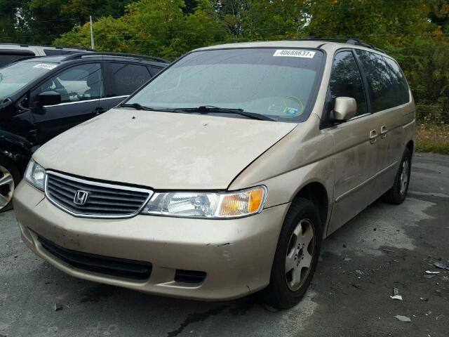 2HKRL18641H550867 - 2001 HONDA ODYSSEY EX BEIGE photo 2