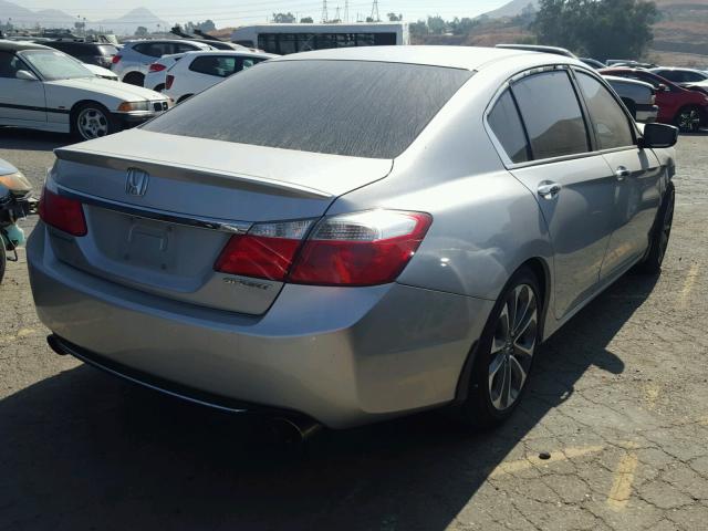 1HGCR2F51EA237195 - 2014 HONDA ACCORD SPO SILVER photo 4