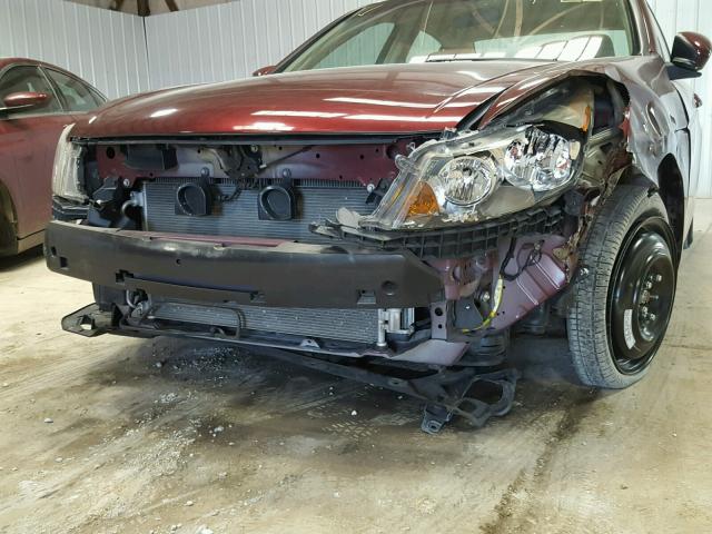 1HGCP26449A091104 - 2009 HONDA ACCORD LXP MAROON photo 9