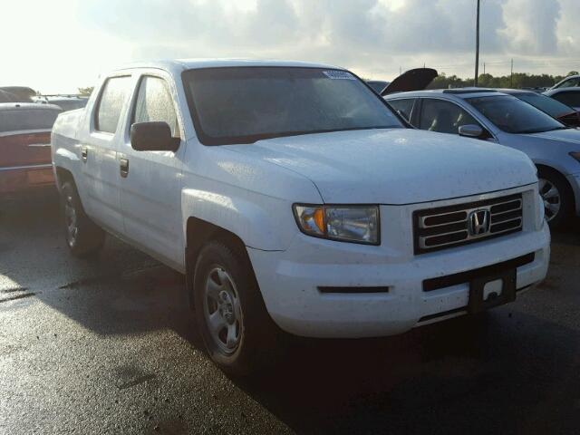 2HJYK162X6H552990 - 2006 HONDA RIDGELINE WHITE photo 1