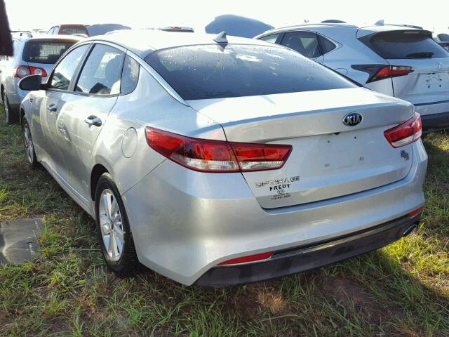 5XXGT4L37GG031029 - 2016 KIA OPTIMA SILVER photo 3