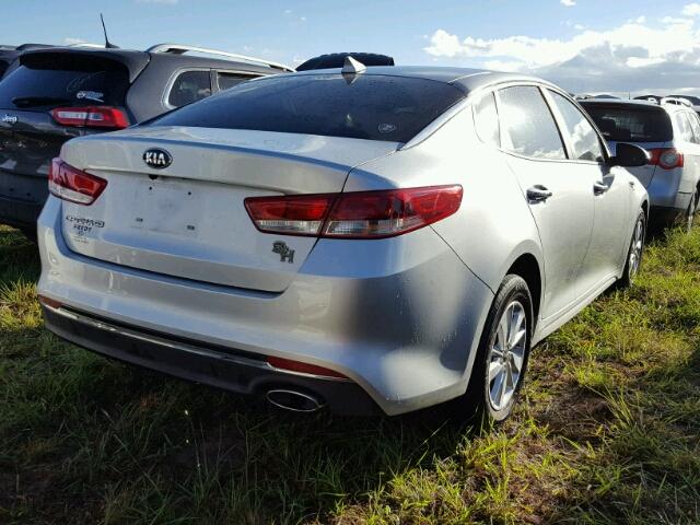 5XXGT4L37GG031029 - 2016 KIA OPTIMA SILVER photo 4