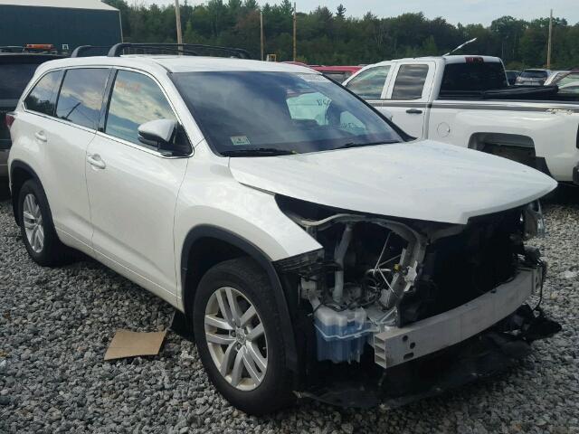 5TDBKRFHXES004467 - 2014 TOYOTA HIGHLANDER WHITE photo 1