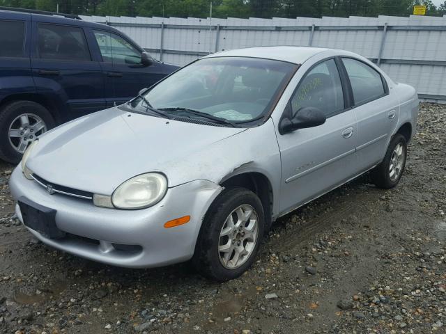 1B3ES46C71D287129 - 2001 DODGE NEON SE SILVER photo 2