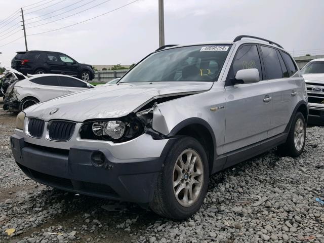 WBXPA73405WC50898 - 2005 BMW X3 2.5I SILVER photo 2