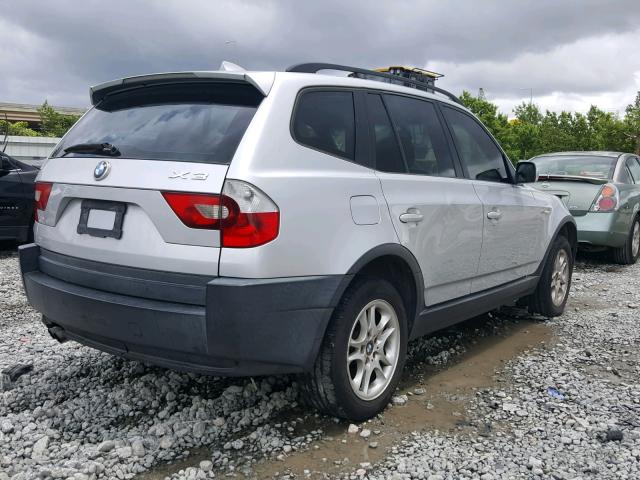 WBXPA73405WC50898 - 2005 BMW X3 2.5I SILVER photo 4