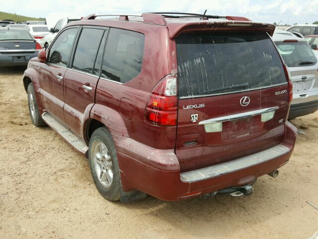 JTJBT20X880170110 - 2008 LEXUS GX RED photo 3