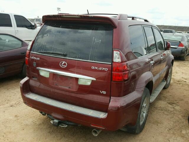 JTJBT20X880170110 - 2008 LEXUS GX RED photo 4