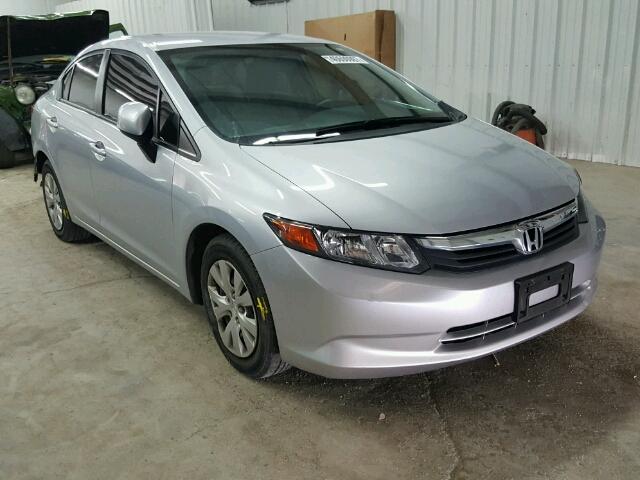 2HGFB2F52CH567170 - 2012 HONDA CIVIC LX SILVER photo 1