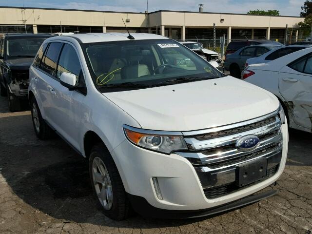 2FMDK4JC2EBA84125 - 2014 FORD EDGE SEL WHITE photo 1