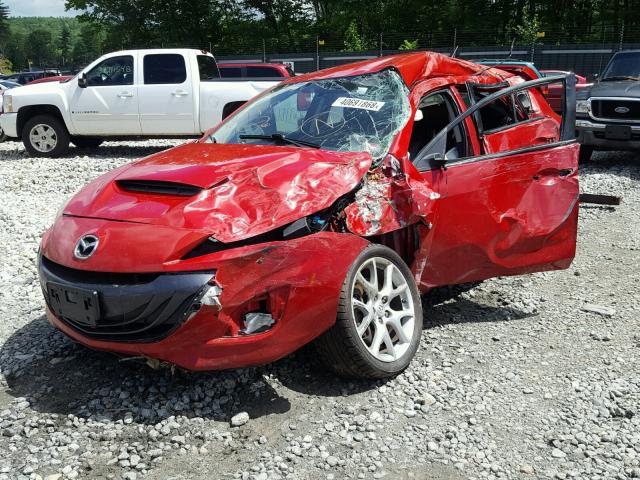JM1BL1H45A1319287 - 2010 MAZDA SPEED 3 RED photo 2
