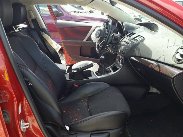 JM1BL1H45A1319287 - 2010 MAZDA SPEED 3 RED photo 5