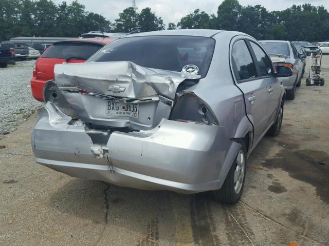 KL1TD56637B085271 - 2007 CHEVROLET AVEO BASE Srebrny zdjęcie 4
