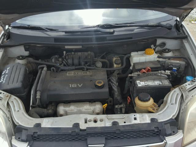 KL1TD56637B085271 - 2007 CHEVROLET AVEO BASE Srebrny zdjęcie 7