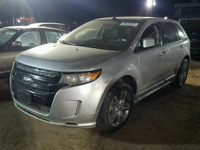 2FMDK3AK9BBA75449 - 2011 FORD EDGE SPORT SILVER photo 2