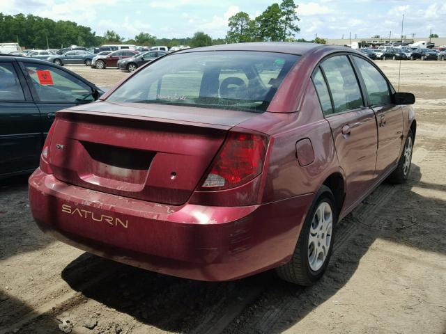 1G8AJ52F34Z181428 - 2004 SATURN ION LEVEL MAROON photo 4
