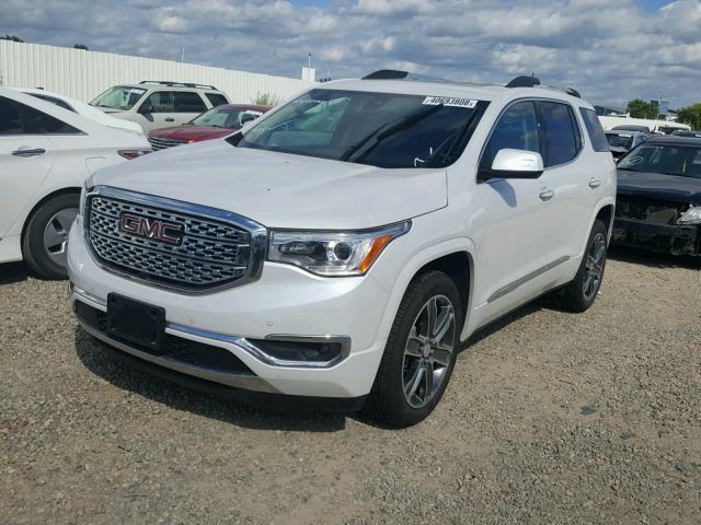 1GKKNPLSXJZ110748 - 2018 GMC ACADIA DEN WHITE photo 2