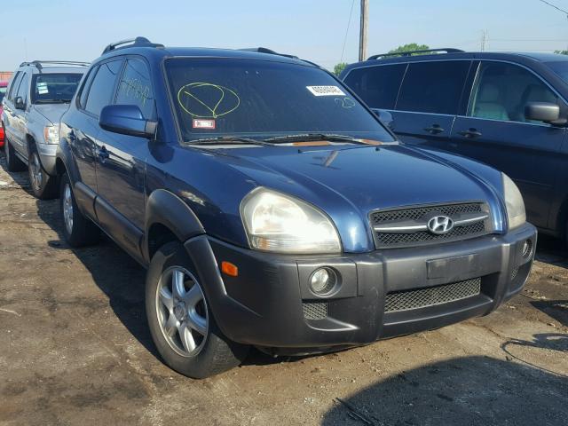 KM8JN12D65U088785 - 2005 HYUNDAI TUCSON GLS BLUE photo 1