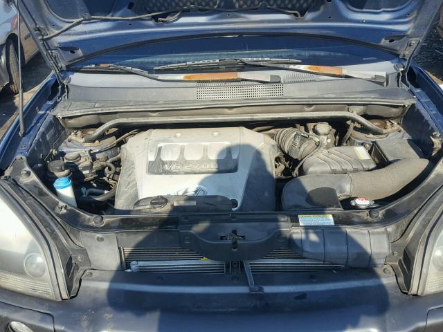 KM8JN12D65U088785 - 2005 HYUNDAI TUCSON GLS BLUE photo 7