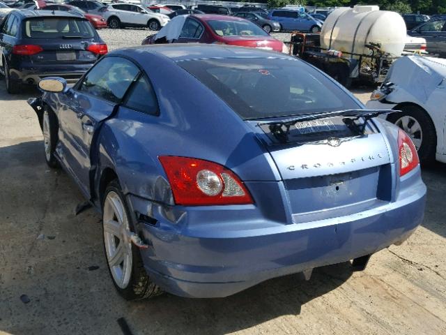 1C3AN69L95X040487 - 2005 CHRYSLER CROSSFIRE BLUE photo 3