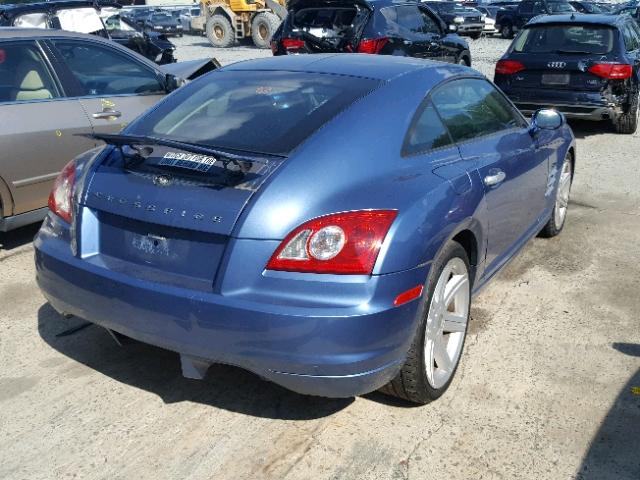 1C3AN69L95X040487 - 2005 CHRYSLER CROSSFIRE BLUE photo 4