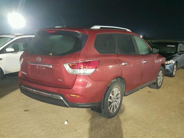 5N1AR2MN8DC664817 - 2013 NISSAN PATHFINDER RED photo 4