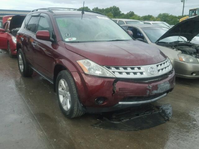 JN8AZ08W27W611257 - 2007 NISSAN MURANO SL MAROON photo 1