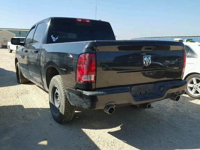 1D7RB1CT1AS176449 - 2010 DODGE RAM 1500 BLACK photo 3