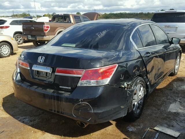 1HGCP2F64CA186996 - 2012 HONDA ACCORD BLACK photo 4