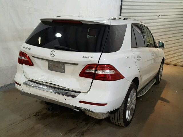 4JGDA5HB7FA482532 - 2015 MERCEDES-BENZ ML 350 4MA WHITE photo 4