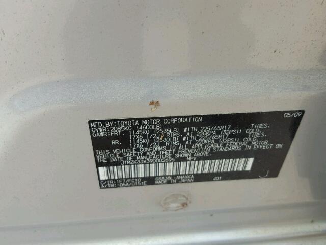 JTMZK33V39D002695 - 2009 TOYOTA RAV4 灰色 照片 10