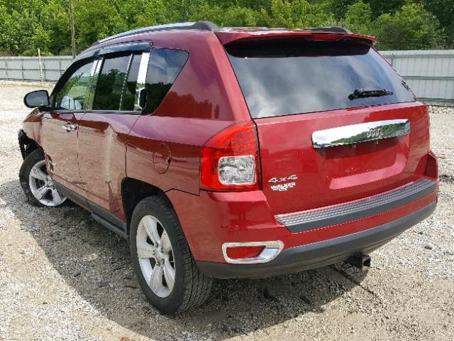 1J4NF1FB7BD209955 - 2011 JEEP COMPASS SP RED photo 3