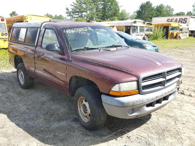 1B7GG26X31S279489 - 2001 DODGE DAKOTA MAROON photo 1