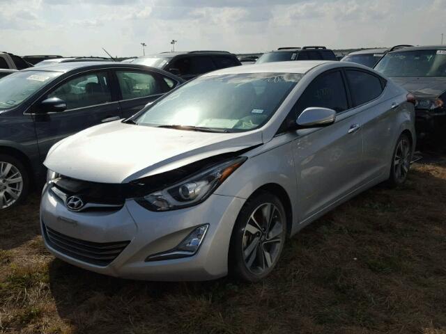 KMHDH4AE3EU214245 - 2014 HYUNDAI ELANTRA SILVER photo 2