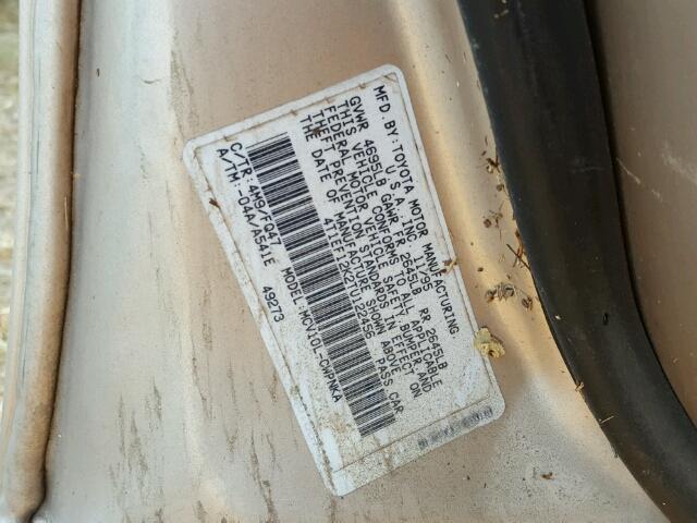 4T1EF12K2TU122456 - 1996 TOYOTA CAMRY LE 米色 照片 10