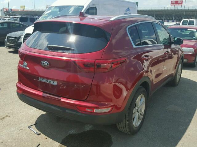 KNDPM3AC9H7148891 - 2017 KIA SPORTAGE L RED photo 4