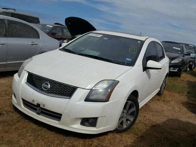 3N1AB6AP3CL608909 - 2012 NISSAN SENTRA WHITE photo 2