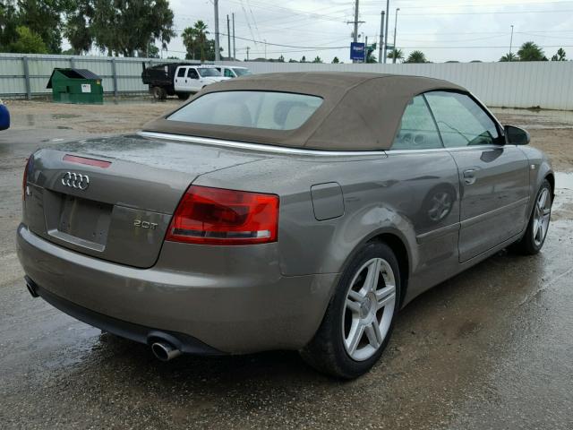 WAUAF48H28K011812 - 2008 AUDI A4 2.0T CA BROWN photo 4