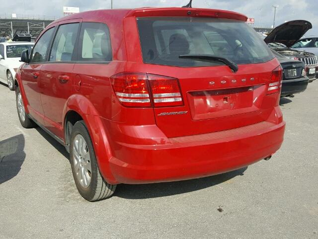 3C4PDCAB2ET278008 - 2014 DODGE JOURNEY SE RED photo 3