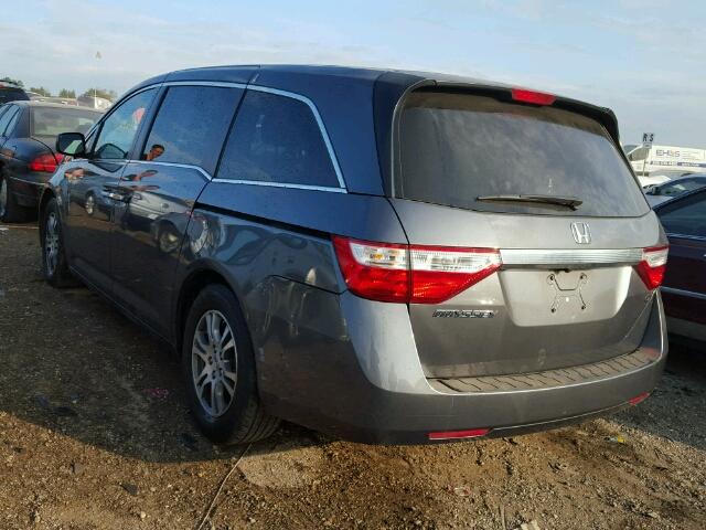 5FNRL5H40DB051279 - 2013 HONDA ODYSSEY EX GRAY photo 3