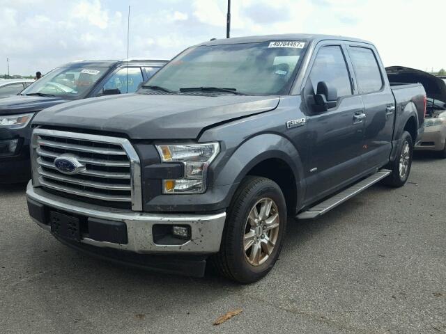 1FTEW1CP5HKC23668 - 2017 FORD F150 SUPER GRAY photo 2