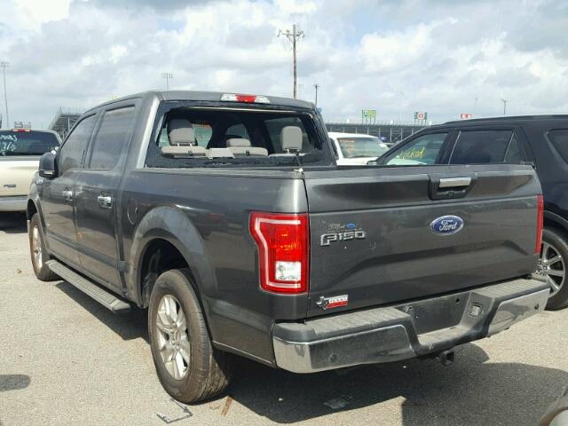 1FTEW1CP5HKC23668 - 2017 FORD F150 SUPER GRAY photo 3