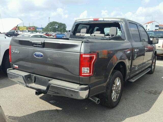 1FTEW1CP5HKC23668 - 2017 FORD F150 SUPER GRAY photo 4