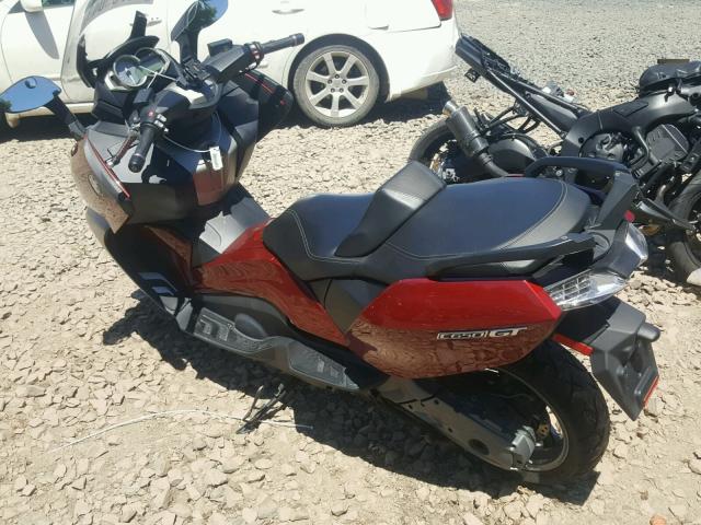 WB1013404DZC93928 - 2013 BMW C650 GT MAROON photo 3