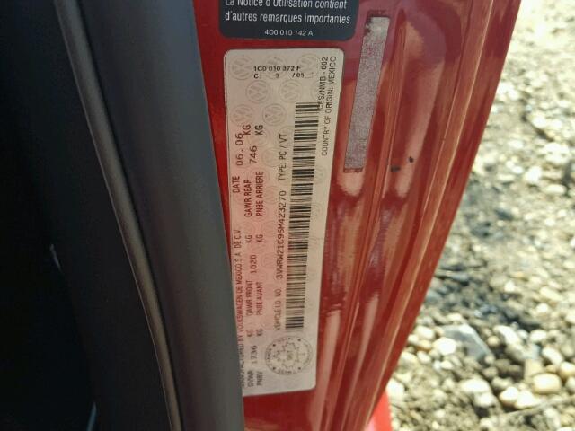 3VWRW21C96M423270 - 2006 VOLKSWAGEN NEW BEETLE წითელი ფოტო 10