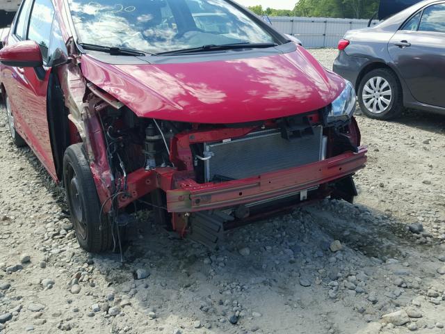 3HGGK5H51FM741190 - 2015 HONDA FIT LX RED photo 9