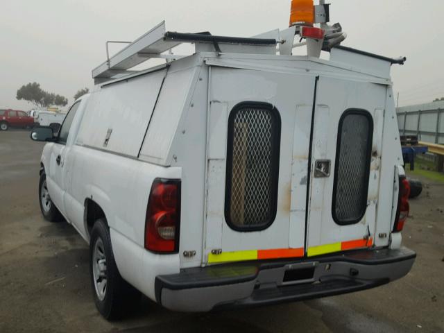 1GCEC14X37Z147929 - 2007 CHEVROLET SILVERADO WHITE photo 3